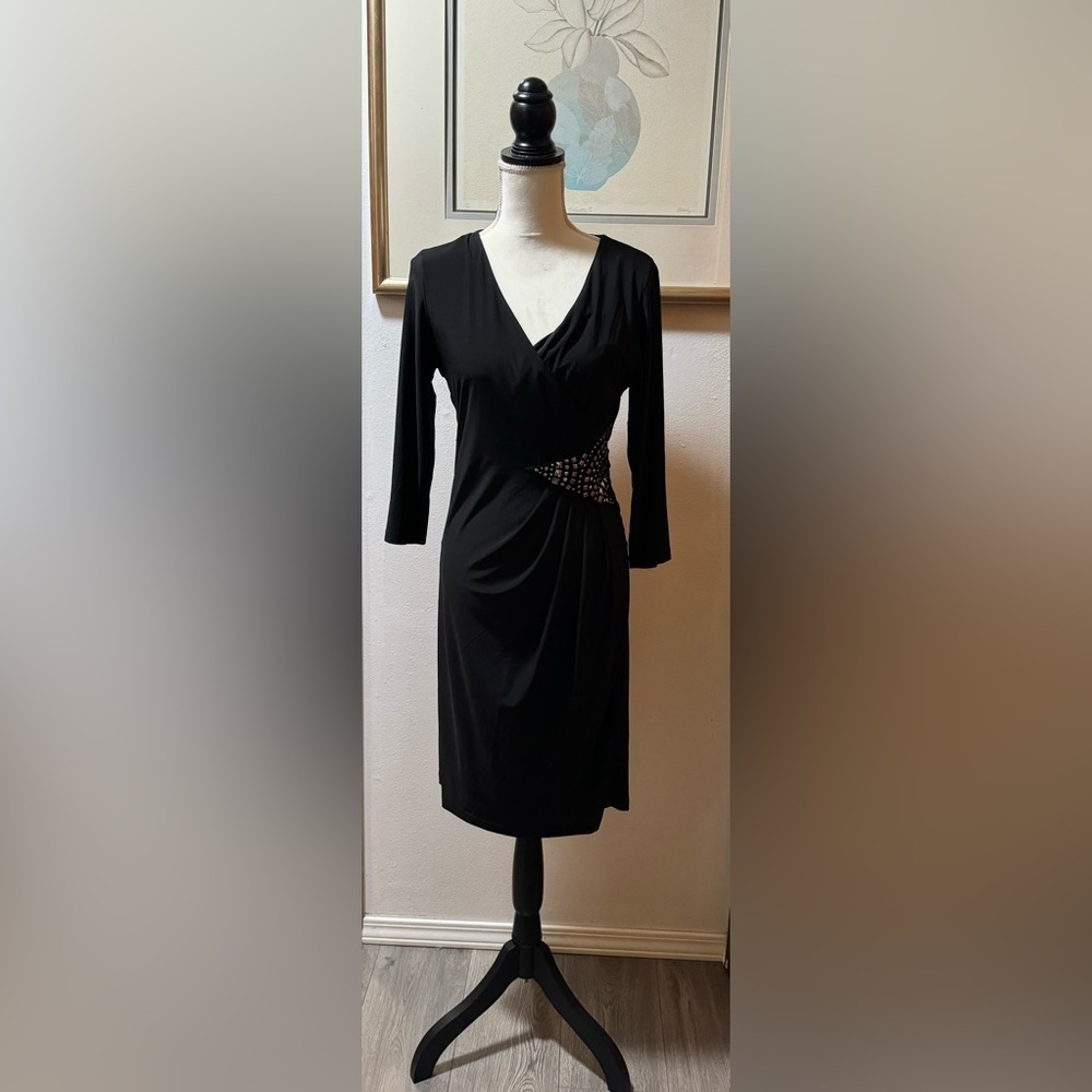 Metaphor Dresses | Methaphor Black Faux Wrap